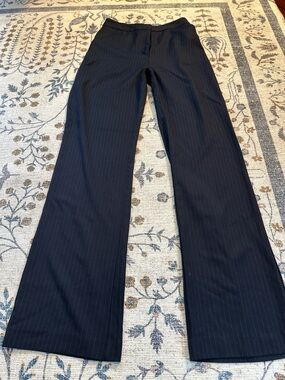 Jason Wu Black Pinstripe Wide-Leg Trousers